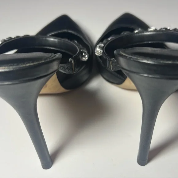 Michael Kors Black Heels with Crystal Accents - Picture 3 of 7